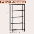 thumbnail image 3 of Gymax 5-Tier Metal Storage Shelving Unit w/V-Shaped Wire Rack for Home Kitchen Garage, 3 of 10