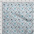 thumbnail image 4 of oneOone Velvet Turquoise Blue Fabric Cowboy Sewing Craft Projects Fabric Prints By Yard 58 Inch Wide, 4 of 5