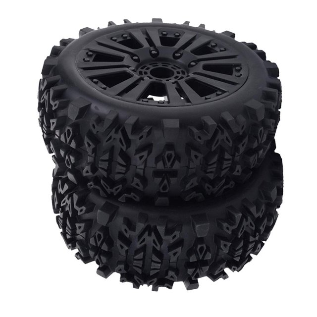 2pcs RC Crawler Car Wheel Rubber Tires - RC Spare Parts for 1/8