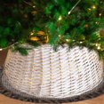 thumbnail image 3 of Stripe Fabric Tree Skirt Border And Button, 3 of 3
