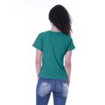 thumbnail image 4 of Moomaya T-shirt à Col Rond pour Femmes à Manches Courtes avec Poche Appliquée à Paillettes - 2D, 4 of 6