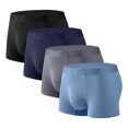 thumbnail image 1 of ylioge L-4X Big & Tall Mens Boxer Briefs 4 Pack Plus Size High Waisted Modal Underwear Multipack Stretchy Quick-Drying Breathable Workout Boxers, 1 of 2