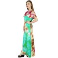 thumbnail image 2 of Bimba Robe Maxi à Épaules Dénudées Style Chic pour Femmes Teinture sur Nœuds Vêtements de Villégiature, 2 of 8
