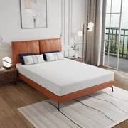 FDW Queen 8-Inch Medium-Firm Memory Foam Mattress, CertiPUR-US Certified, Green Tea Infused, White