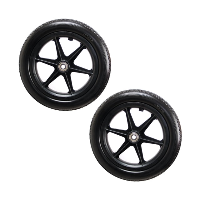 tredstone 2pcs/set Anti-skid Wheelchair Rear Wheel With Strong Bearing Capacity For Manual Wheelchairs black