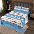 thumbnail image 2 of Erosebridal Rustic Lake House Coverlet Set King, Retro Paddle Wooden Board Bedding Set, Ultra Soft 3-Piece, 2 of 5