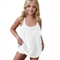 thumbnail image 2 of Timegard Toddler Girl Clothes 1 Piece Scoop Neck Sleeveless Rompers Shorts Outfits Comfy Solid Color Summer, 2 of 6