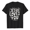 thumbnail image 1 of T-Shirt Tendance pour Femmes, Décontracté, Imprimé, Col Rond, Manches Courtes, pour le Quotidien, Hauts Tendance pour Femmes, 1 of 3