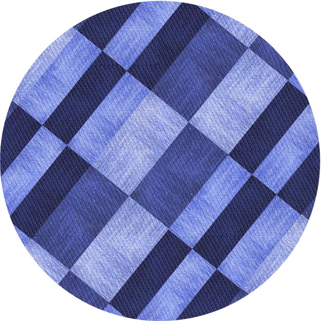 Ahgly Company Tapis Rond Lavable en Machine Intérieur Transitionnel Bleu Ciel, 6 Pieds Rond