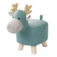 thumbnail image 4 of GUOOL Animal Footstool Ottoman Stool, Cartoon Bench, Portable Cute Shoes Changing Foot BLue, 4 of 9