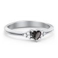 thumbnail image 1 of Birthstone Heart Ring with Shoulder Accents - Smokey Quartz (June), 1 of 4