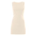 thumbnail image 3 of Robe Courte d'Été Sans Manches à Encolure Bateau pour Femme - Coupe Ajustée Moulante, Décontractée pour Fête et Boîte de Nuit, 3 of 3