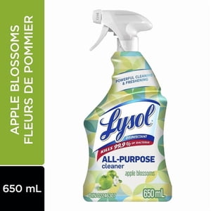 Lysol All Purpose Cleaner, Multi-surface cleaner trigger, Green Apple, Powerful Cleaning & Freshening, 650 mL