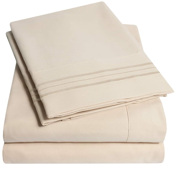 1500 Supreme Collection RV Short Queen Sheets Set, Gray - Short Queen Bed Sheets for RV Camper Mattress, 1500 Supreme Collection Soft Sheets, RV Queen Size, Gray
