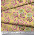 thumbnail image 2 of Soimoi Cotton Jersey Fabric Flower Artistic Print Sewing Fabric Yard 58 Inch Wide, 2 of 3