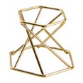 thumbnail image 1 of Chevalet Hexagonal Présentoir de Gemmes Décor Minéral Hexagone Doré, 1 of 8