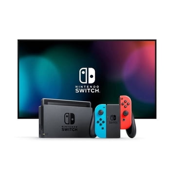 Restored Nintendo HAD-S-KABAA Console with Neon Blue and Neon Red Joy-Con (2019 Version), Nintendo Switch (Refurbished)