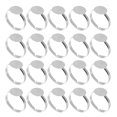 thumbnail image 1 of Miangastore 20pcs Adjustable Blank Ring Findings For Jewelry Making Metal Rings Base With Round Pad Metal Rings Base Adjustable Blank Ring Finding, 1 of 8