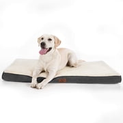XL Dog Bed for Extra Large Dogs - Orthopedic Dog Beds with Removable Washable Cover, Egg Crate Foam Up to 100lbs, Grey, 44x32x3 Inches