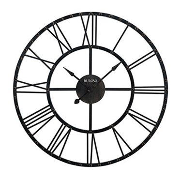 Bulova C4820 Carmen Wall Clock, Black