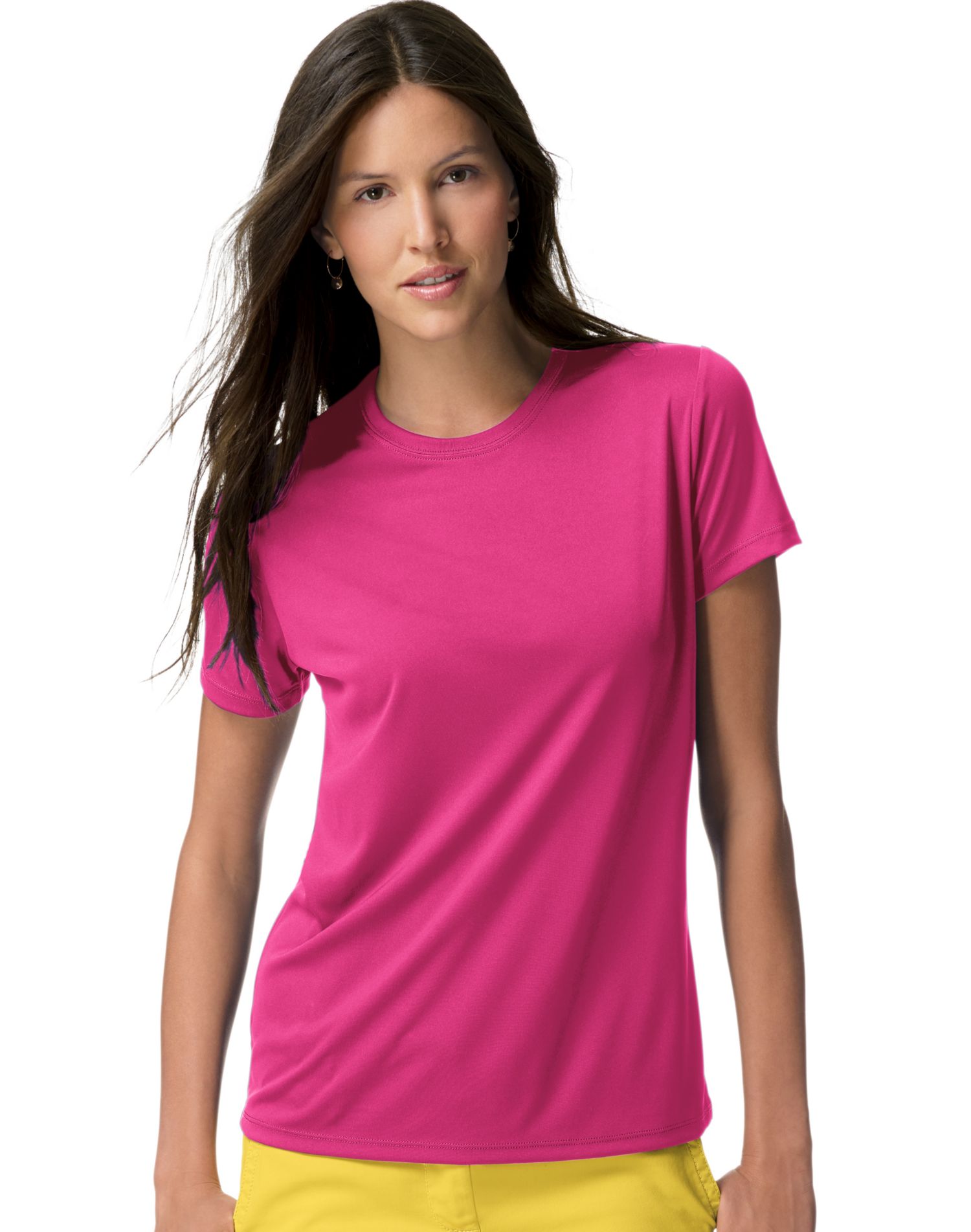 Hanes T-Shirt Femme Cool DRI, m, Wow Rose