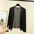 thumbnail image 2 of Womens Lightweight Summer Cardigan Rash Guard Long Sleeve Cover Up Open Front Wrap Cover Up Loungwear Sun Shawl, 2 of 7