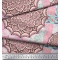 thumbnail image 2 of Soimoi Japan Crepe Satin Fabric Floral & Mandala Patchwork Decor Fabric Printed Yard 42 Inch Wide, 2 of 3
