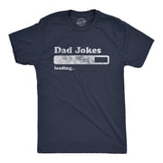 Hommes Papa Jokes Chargement T-shirt Funny Fathers Day Papa Novelty Graphic Tee (Heather Navy) - L