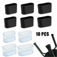 thumbnail image 2 of MYG 10 X Rubber Chair Leg Cap Oval Covers Furniture Table Feet Floor Protectors, 2 of 4