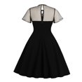 thumbnail image 4 of PVCS Robe de Fête Gothique pour Femmes d'Halloween à Manches Courtes, Couleur Unie, Punk Vintage, 4 of 9