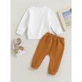 thumbnail image 4 of FAROOT Baby Boys Pants Set,Crew Neck Letters Print Sweatshirt with Elastic Waist Sweatpants, 4 of 8
