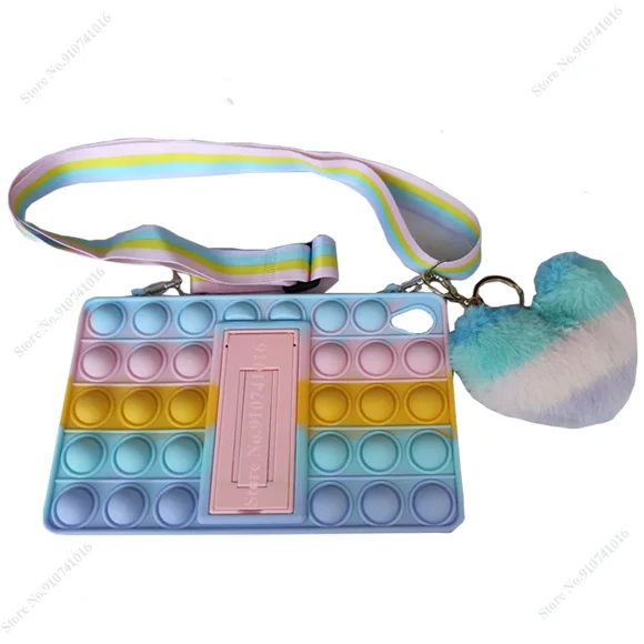 Étui pour Lenovo Tab M8 FHD TB-8705F/8505F 8,0 Pouces Jouet Anti-Stress à Bulles à Pousser en Silicone Housse de Tablette pour Enfants Lenovo Tab M8 3e TB-8506F Étui 8 Pouces Style 3 M8 TB-8705