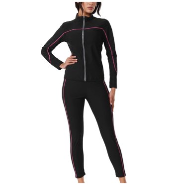 Survêtement pour Femme Grande Taille, Vêtements d'Entraînement de Mise en Forme pour Femmes, Ensemble de Sauna pour la Course, Ensemble de Vêtements de Sport de Yoga et de Gym avec Haut à Manches Courtes