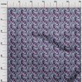 thumbnail image 3 of oneOone Rayon Bluish Violet Fabric Florals Craft Projects Decor Fabric Printed By The Yard 56 Inch Wide, 3 of 4