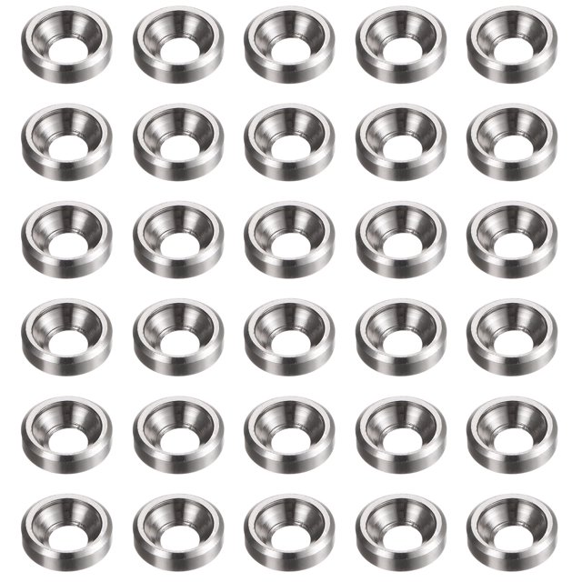 Unique Bargains Lot de 30 Rondelles à Encastrer M3 en Alliage d'Aluminium Anodisé, Gris