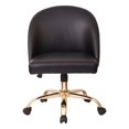 thumbnail image 3 of Layton Mid Back Office Chair in Black PU with Gold Finish Base, 3 of 4