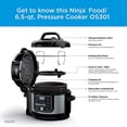 thumbnail image 4 of Ninja OS301 Foodi 10-in-1 Pressure Cooker and Air Fryer with Nesting Broil Rack, 6.5 Quart, Stainless Steel, 4 of 4