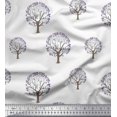 thumbnail image 1 of Soimoi Crepe Silk Fabric Tree Block Print Sewing Fabric Yard 42 Inch Wide, 1 of 3