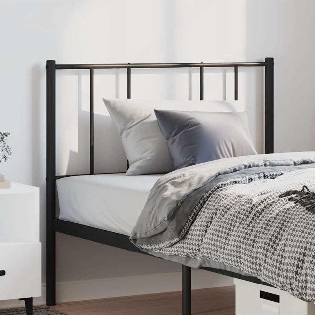 vidaXL Metal Headboard Black 100 cm