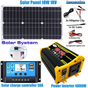 4000W 220V Solar Panel Kit Complete Solar Power Generator Home Grid System