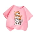 thumbnail image 3 of LUOGENLI T-Shirt pour Filles Enfant Filles Mignon Graphique Col Rond Manche Courte Tee Été Décontracté T-Shirt Longues Chemises pour Filles Noir 11-12 Ans, 3 of 5