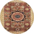 thumbnail image 1 of Ahgly Company Tapis Rond Abstrait Rouge Brique, 6 Pieds Rond, 1 of 6