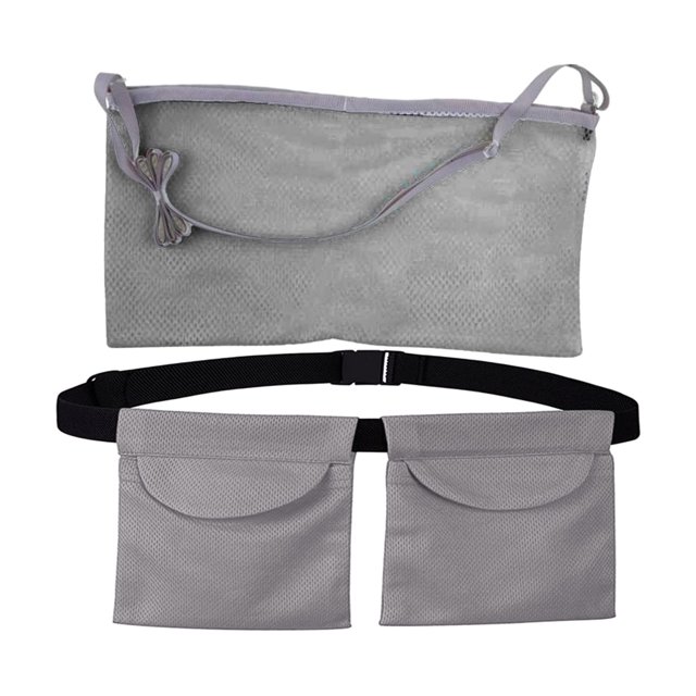 Support de Vidange Réglable avec Design en Maille de Douche Double Pochette de Vidange Personnel Gris
