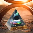 thumbnail image 3 of Pierre de Cristal Naturelle Orgonite Pyramide Guérison Chakra Rassemble Richesse Prospérité, 3 of 6