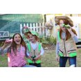 thumbnail image 3 of Cargo Vest for Kids with Reflective Straps & Bucket Hat with Chin Strap - pink - S/M, 3 of 3