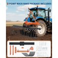 thumbnail image 4 of Edtara 3 Point Tractor Landscape Rack, 50 Inch Heavy Duty Steel With Replaceable Spring Tines & Hitch Pin, Fits Category-0/Cat-1, Quick Mount for Garden, Lawn, Farm and Grass Maintenance, 4 of 7
