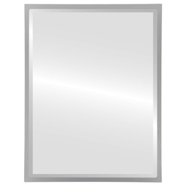 London Framed Rectangle Mirror - Silver Spray - 25" x 37"