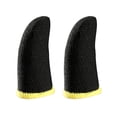 thumbnail image 3 of Maytalsory 2 Pcs Gants de Contrôleur de Jeu Écran Tactile Antidérapant Manchon Élastique Couvre-Doigts Portable Ordinateur Téléphone Intelligent Noir Jaune 1ensemble, 3 of 6