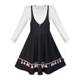 thumbnail image 1 of Robe Fille Uniforme Scolaire 2-en-1 Manches Longues Noire à Franges 4 Ans, 1 of 6