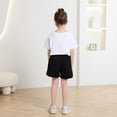 thumbnail image 5 of Économies d'Été! SROBPTY Garçons Filles T-Shirts à Manches Courtes Hauts, Été Garçons et T-Shirt à Col Rond à Manches Courtes pour Enfants Moyens et Grands Robe d'Été Décontractée à Demi-Manches Blanc, 10 Ans, 5 of 5